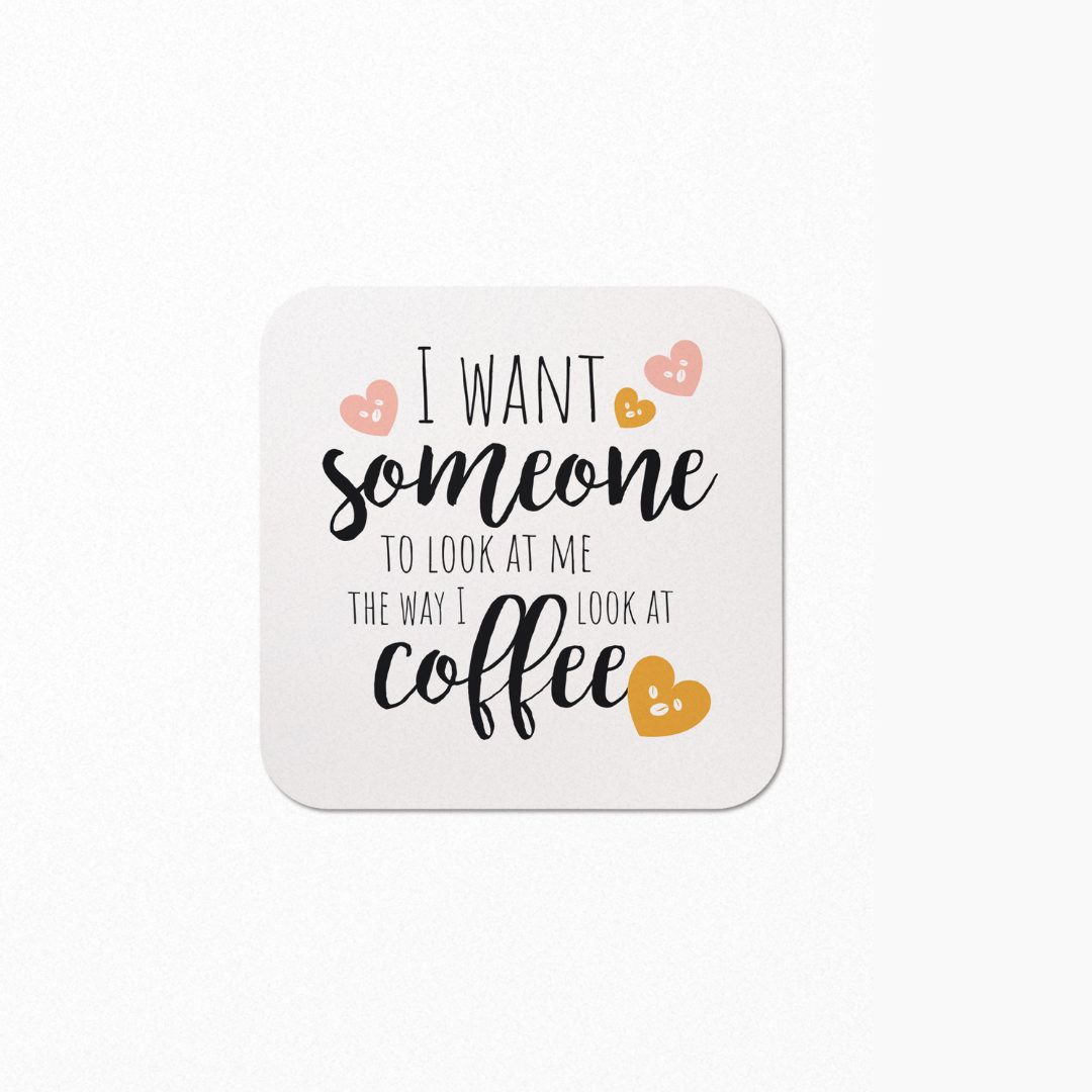 Funny I Love Coffee Coaster