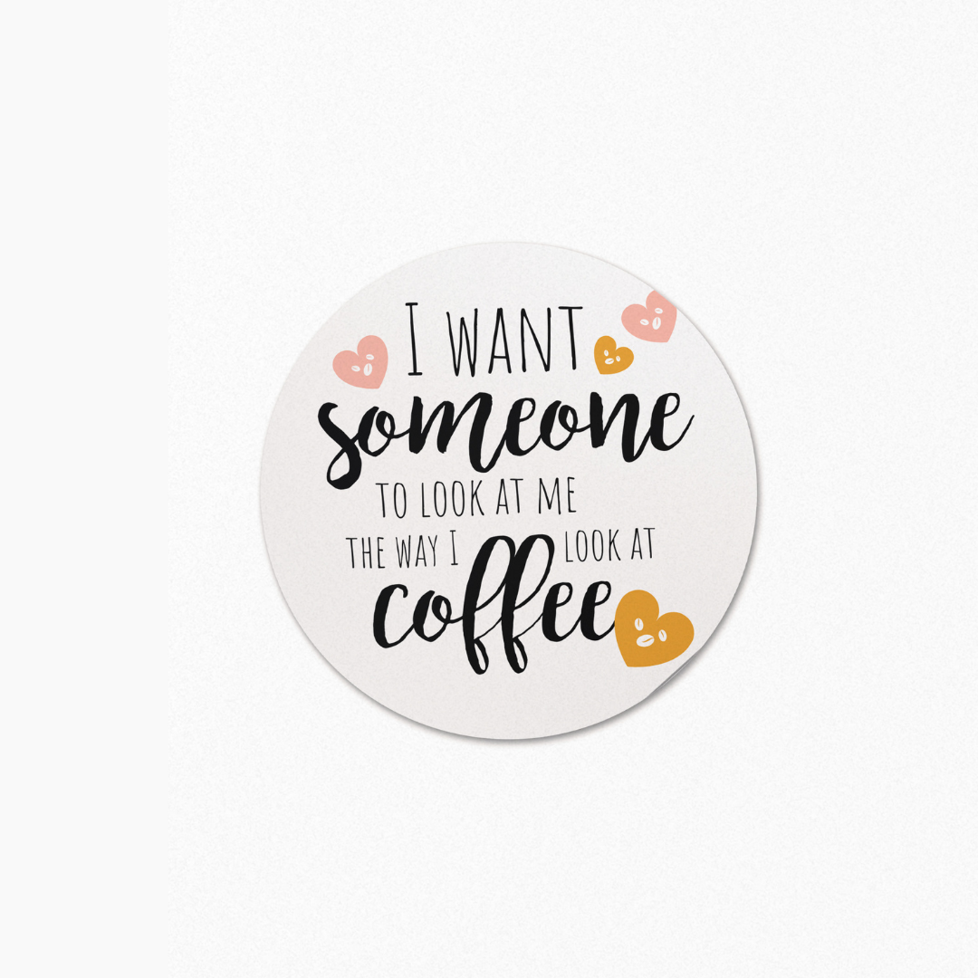 Funny I Love Coffee Coaster