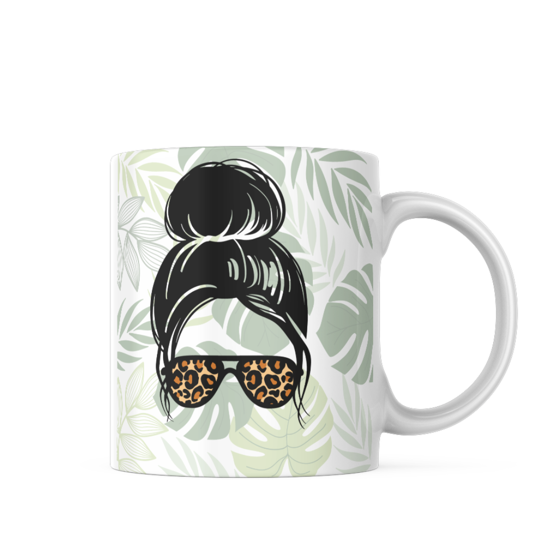 Woman Animal Print Sunglass Mug