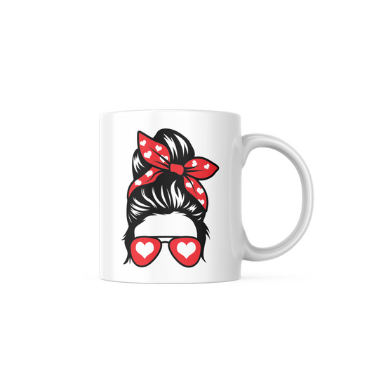 Woman Heart Print Sunglass Mug