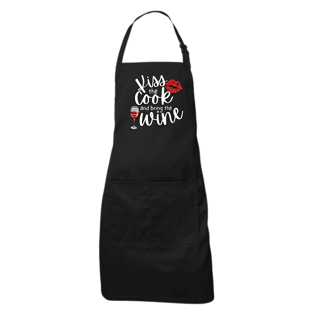 Apron: Kiss The Cook And Bring The Wine