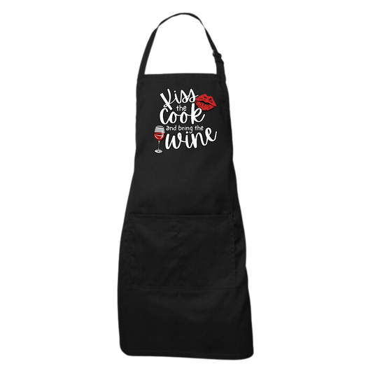 Apron: Kiss The Cook And Bring The Wine