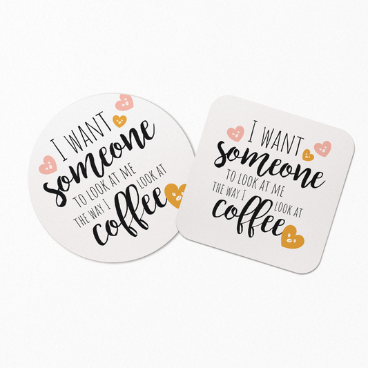 Funny I Love Coffee Coaster